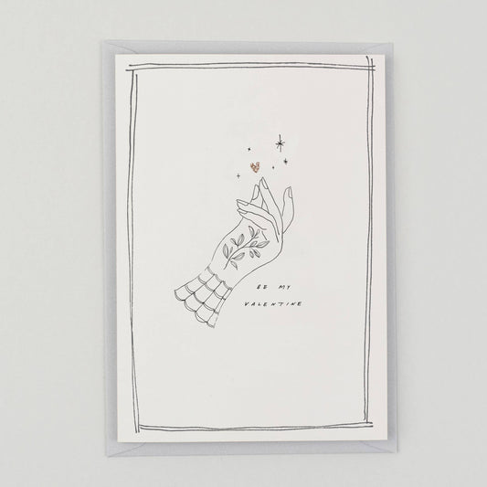 Be My Valentine - Hand Finished Love Card