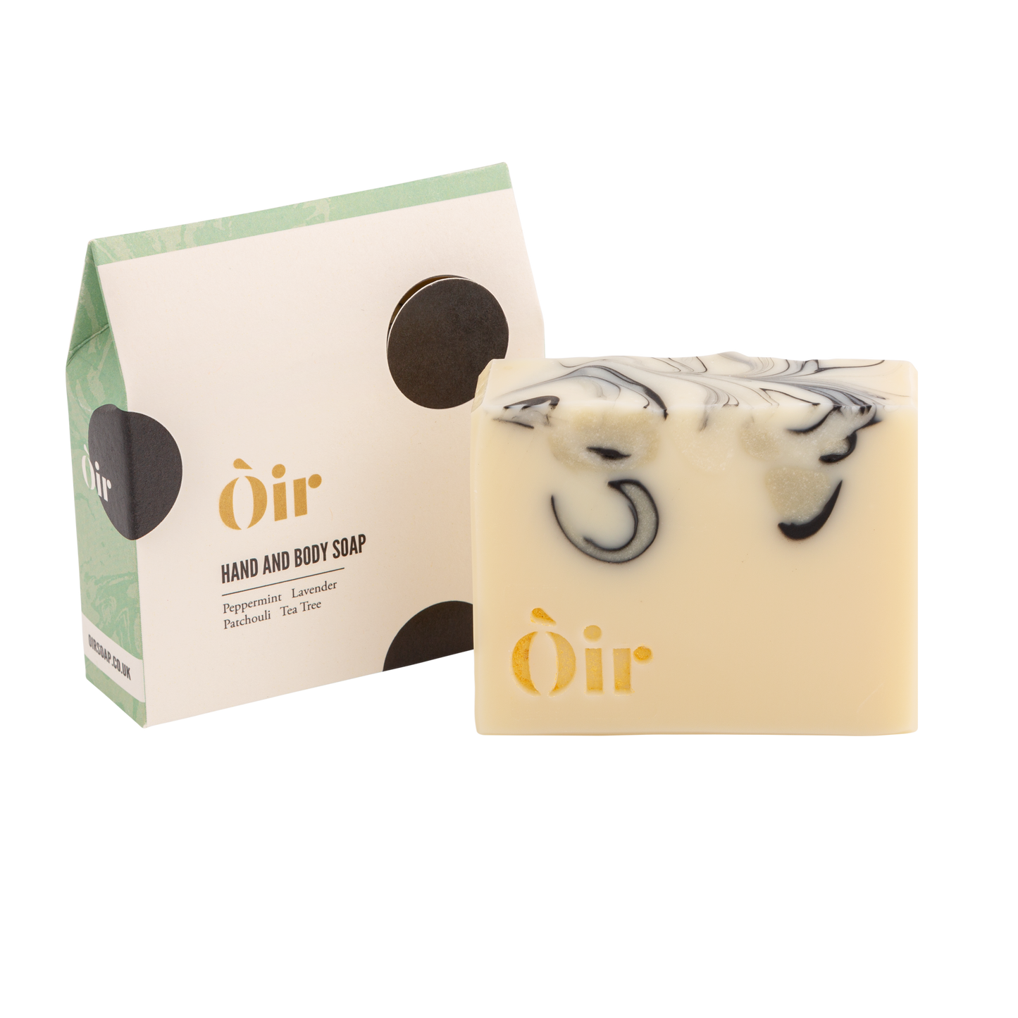 ÒIR Soap - Peppermint, Lavender, Pathchouli & Tea Tree.